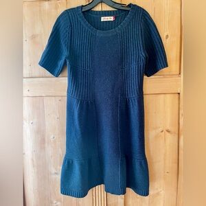 Women's navy wool-cashmere-angora blend dress